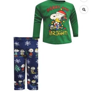 Peanuts Snoopy Unisex Toddler 2 PC Blue Pajama Set Size 5T NWT